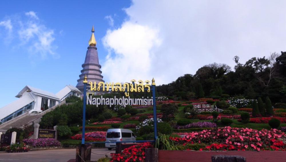 ชมดอกไม้บานช่วงปลายฝนต้นหนาวที่ “พระมหาธาตุนภเมทนีดล และพระมหาธาตุนภพลภูมิสิริ”